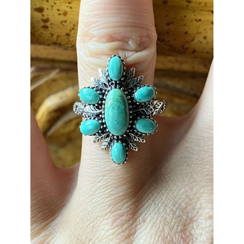 Royston Turquoise Sterling Silver Ring Size 7